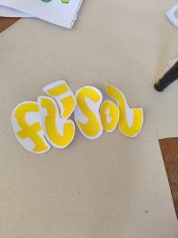Recorte para componer la palabra flisol.